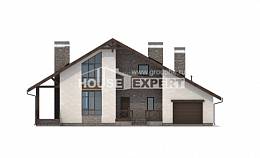 265-001-П Проект двухэтажного дома мансардой, гараж, огромный дом из бризолита, Волжск