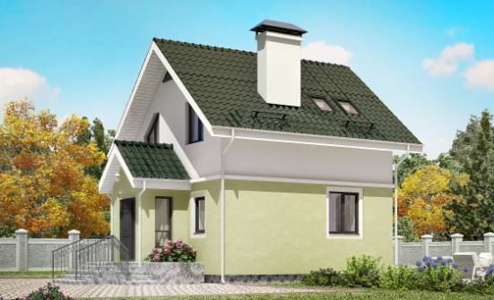 070-001-П Проект двухэтажного дома с мансардным этажом, компактный домик из газобетона Йошкар-Ола | Проекты домов от House Expert