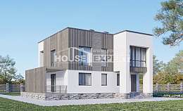 150-017-П Проект двухэтажного дома, бюджетный домик из пеноблока, Волжск