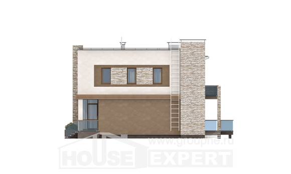 185-001-П Проект двухэтажного дома, средний загородный дом из бризолита, Волжск