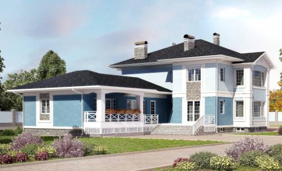 620-001-П Проект трехэтажного дома, гараж, современный загородный дом из арболита, Волжск