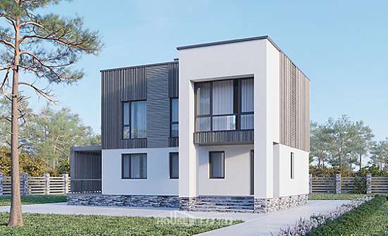 150-017-П Проект двухэтажного дома, красивый загородный дом из блока, Йошкар-Ола