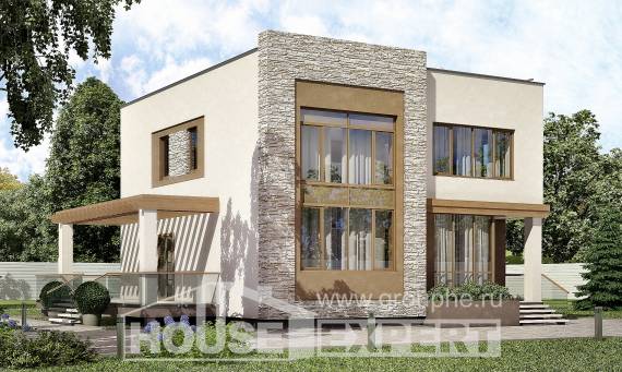 185-001-П Проект двухэтажного дома, уютный домик из газосиликатных блоков, Йошкар-Ола