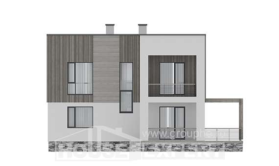 150-017-П Проект двухэтажного дома, недорогой коттедж из пеноблока, Йошкар-Ола