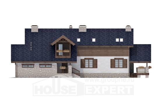 280-003-Л Проект двухэтажного дома с мансардой, гараж, просторный дом из пеноблока, Йошкар-Ола