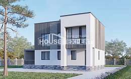 150-017-П Проект двухэтажного дома, бюджетный загородный дом из твинблока, Йошкар-Ола